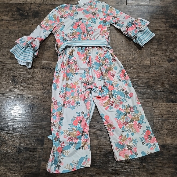 Pete & Lucy Boutique Girls jumpsuit floral print sz 2t New - Picture 5 of 5